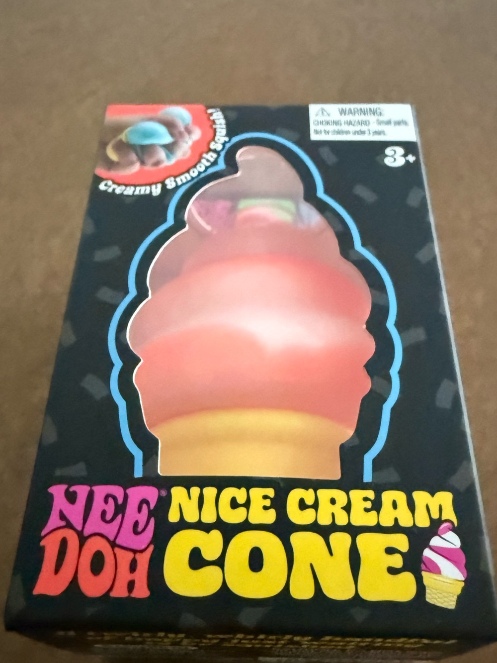 Nee Doh NIce Cream Cone Squishy  sensory toy- orange